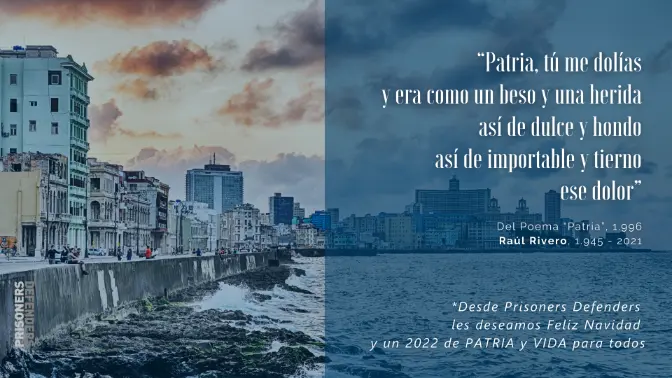 Felicitación de Navidad con "Patria", poema de Raúl Rivero